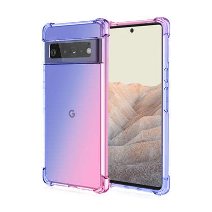 For Google Pixel 10 10A Pro XL Clear Gradient Silicone Gel Shockproof Case Cover