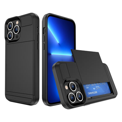 Card Holder Wallet Case Shockproof Hybrid Protective For iPhone 14 Pro Max Plus