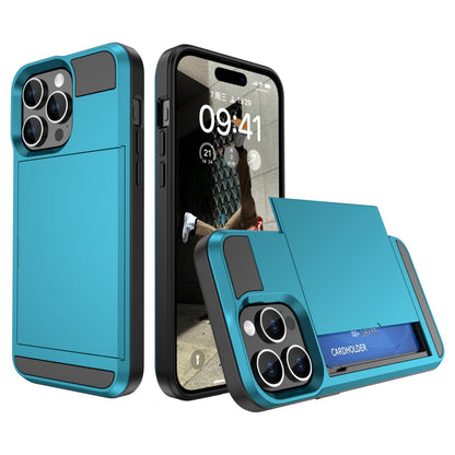 Card Holder Wallet Case Shockproof Hybrid Protective For iPhone 15 Pro Max Plus