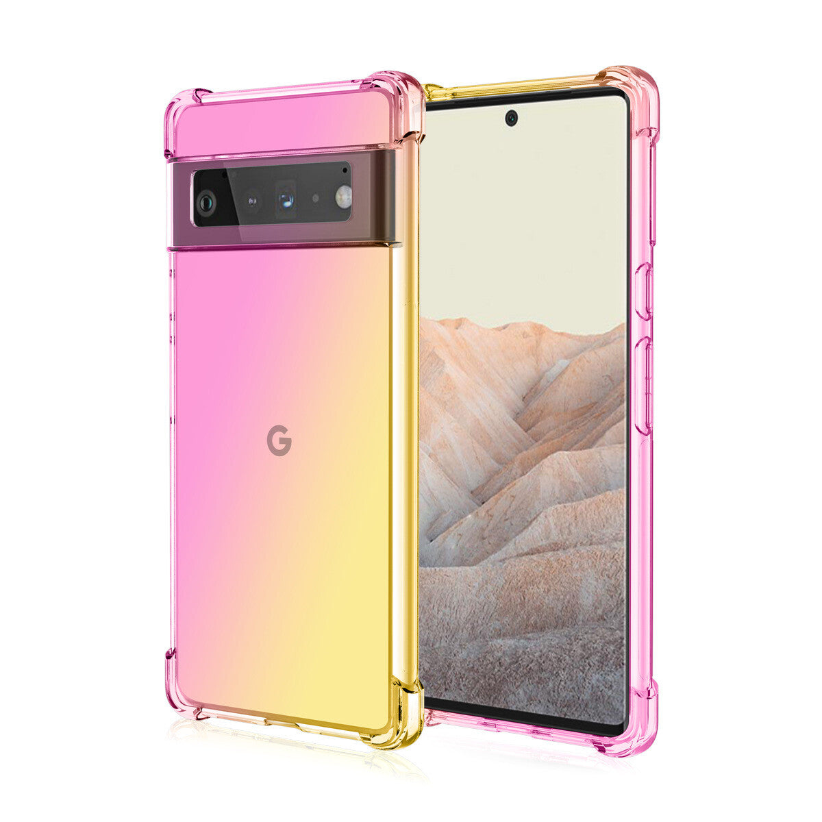 For Google Pixel 6 6A Pro Clear Gradient Slim Silicone Gel Shockproof Case Cover