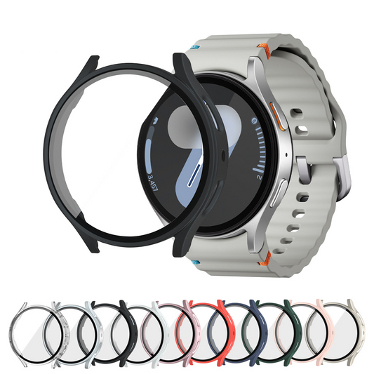 For Samsung Galaxy Watch 7 6 5 4 FE Case 40mm / 44mm PC Cover Screen Protector