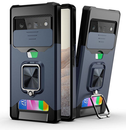 Hybrid Phone Case with Credit Card Holder For Google Pixel 10 9a 9 8 7 6 Pro XL