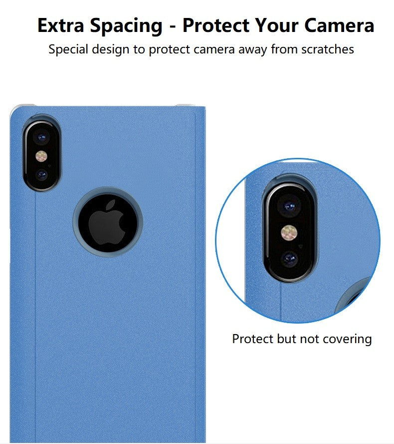 Case For iPhone 15 14 13 12 11 Pro Max Plus Smart Mirror Full Phone Flip Cover