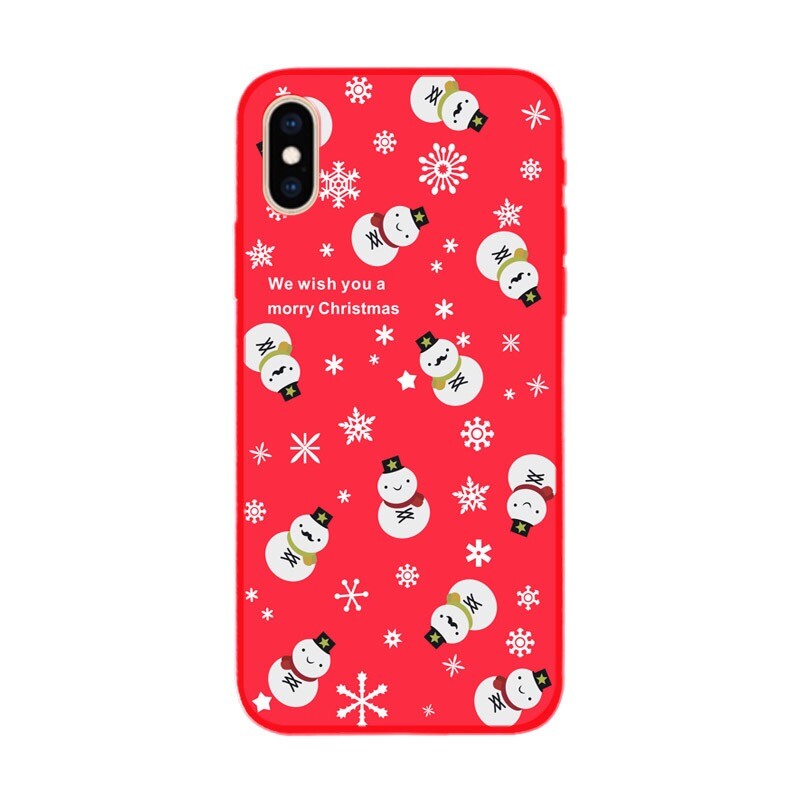 Soft Silicone Christmas Phone Case Cover Apple iPhone 13 12 11 Pro Max XR X XS 7