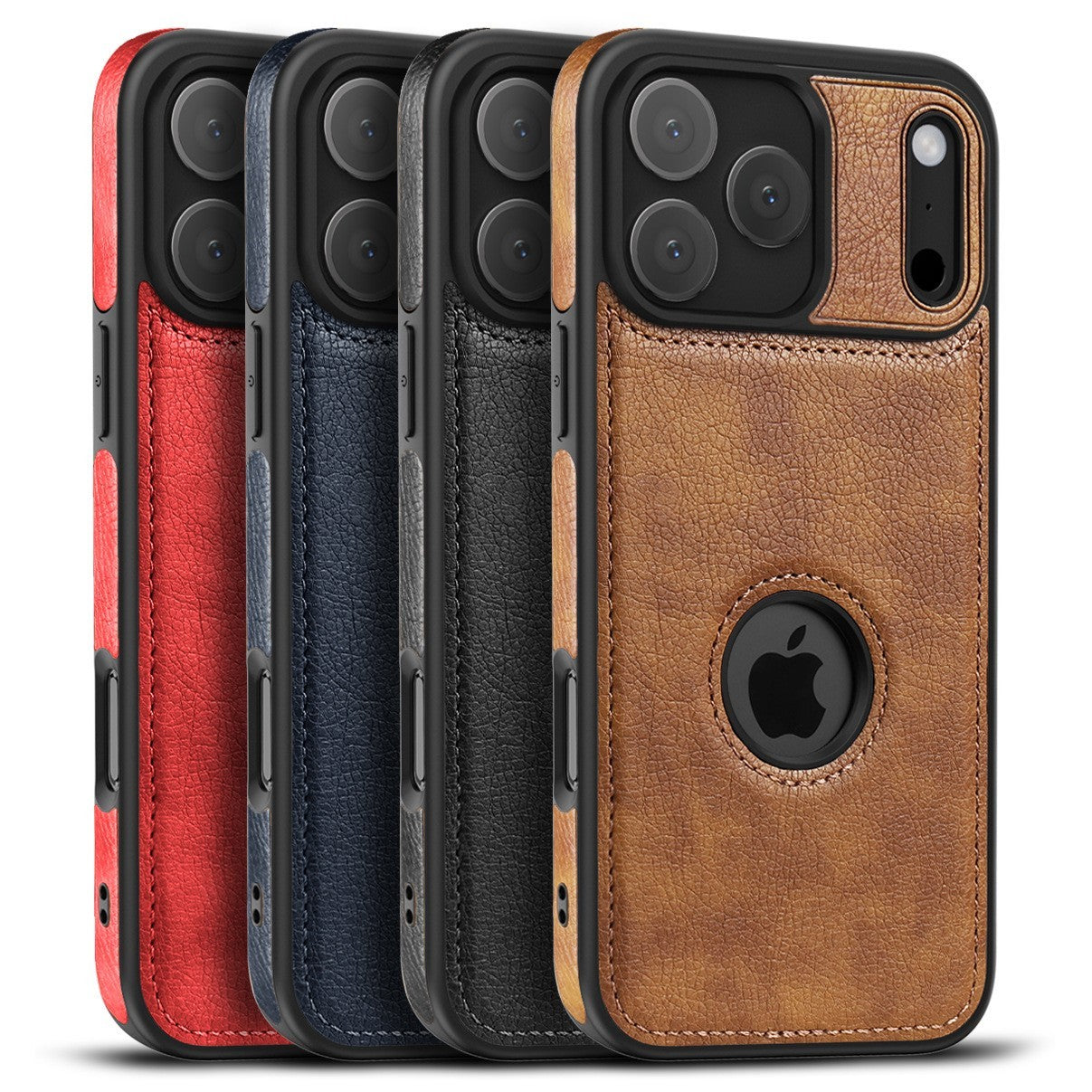 Luxury Leather Case For iPhone 17 Pro Max Air 17e PU Shockproof Slim Logo Cover
