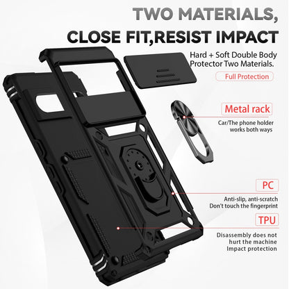 For Google Pixel 7a / 7 / 7 Pro Case Shockproof Rugged Cover Ring Holder Camera