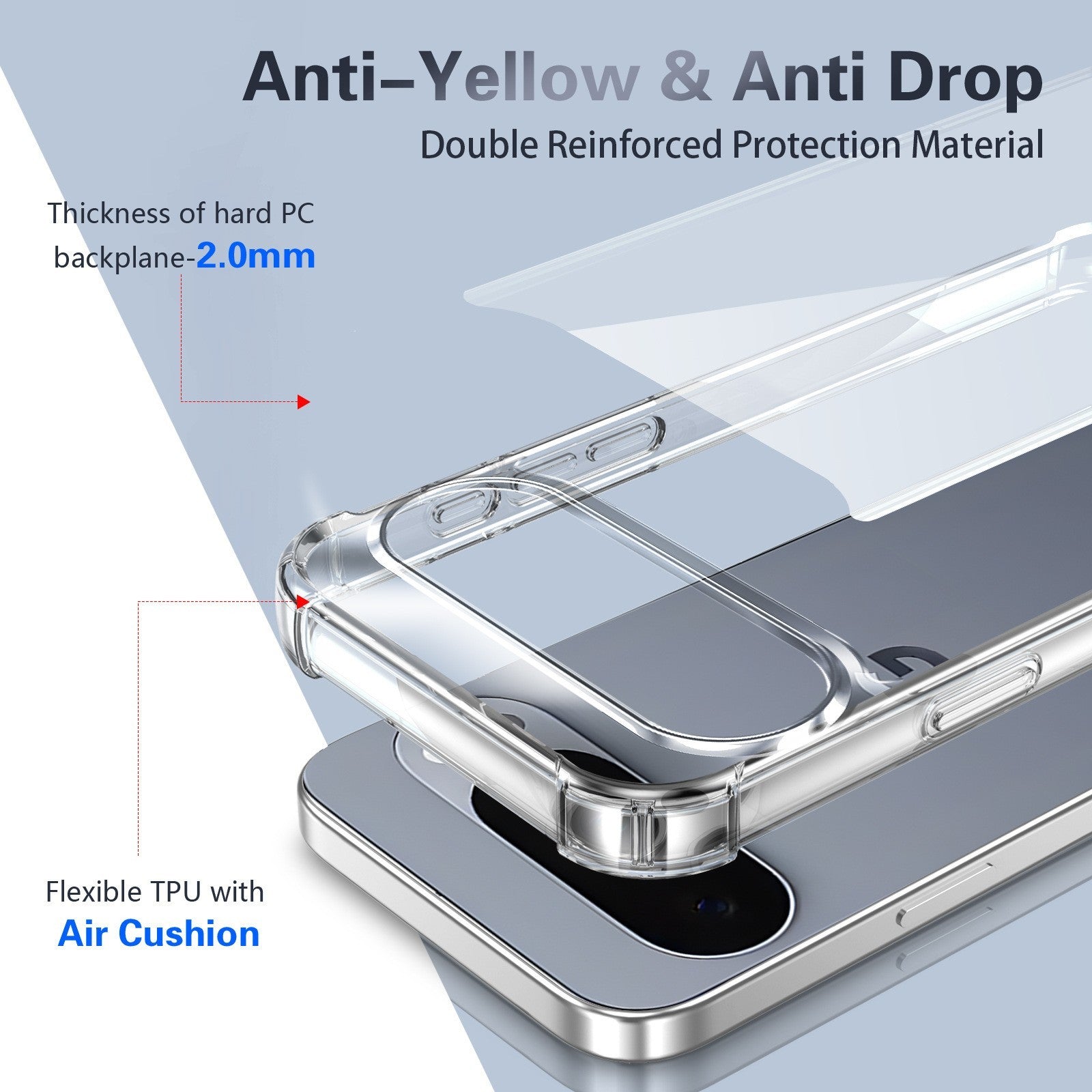 For Google Pixel 10A 10 9a 9 Pro XL 8A 7a Case Clear Shockproof Gel Phone Cover