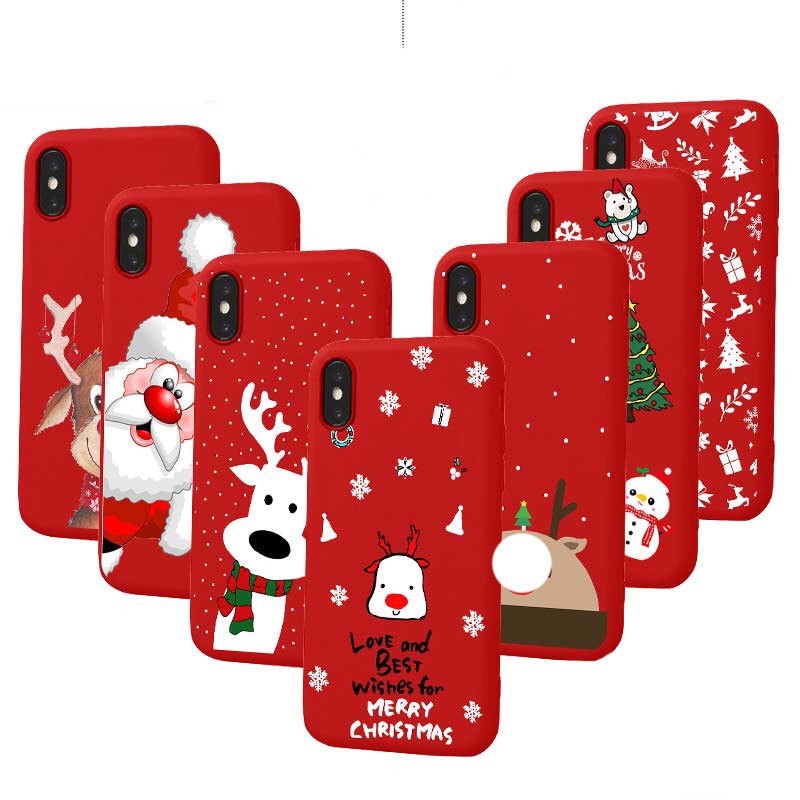 Soft Silicone Christmas Phone Case Cover Apple iPhone 12 11 Pro Max XR X XS 8 7