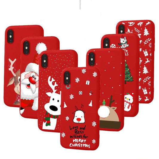 Soft Silicone Christmas Phone Case Cover Apple iPhone 12 11 Pro Max XR X XS 8 7