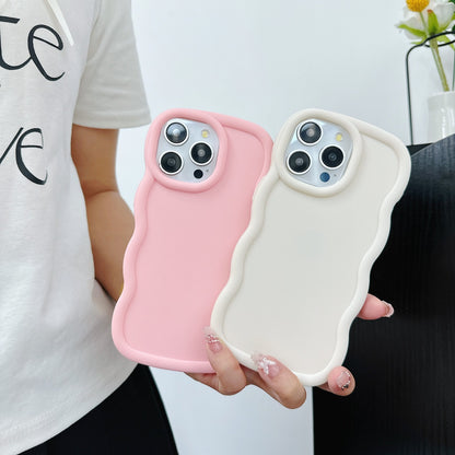 Wavy Candy Colour TPU Case For iPhone 17 16 15 14 13 Soft Shockproof Phone Cover