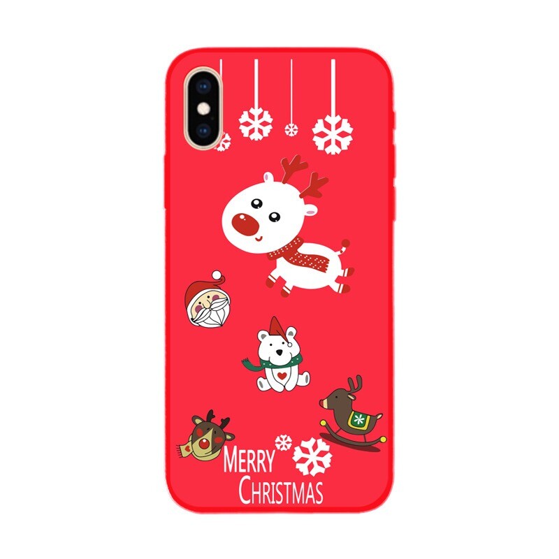 Soft Silicone Christmas Phone Case Cover For Apple iPhone XS Max XR X Plus 8 7 6