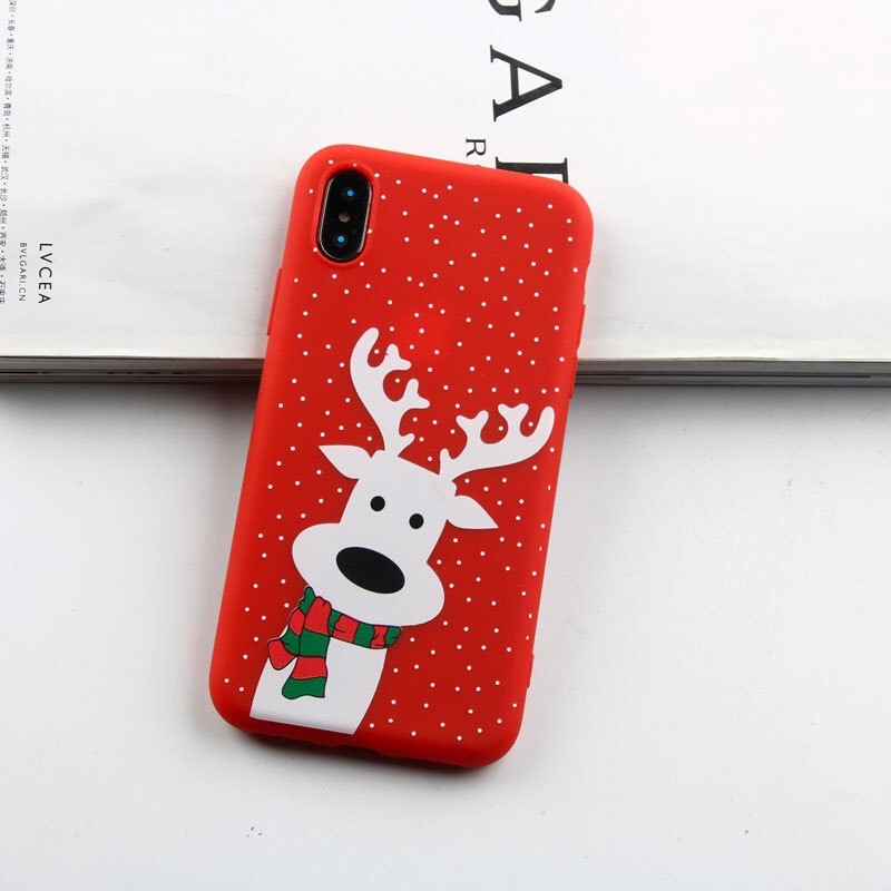 Soft Silicone Christmas Phone Case Cover Apple iPhone 12 11 Pro Max XR X XS 8 7