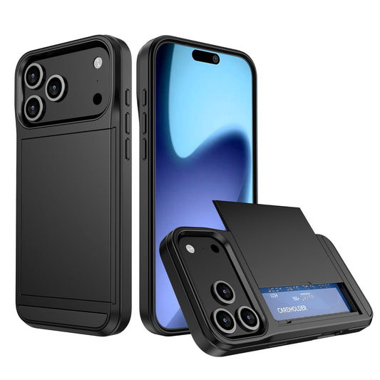 Card Holder Wallet Case Shockproof Hybrid Rugged Cover iPhone 17 / 17 Pro Max e