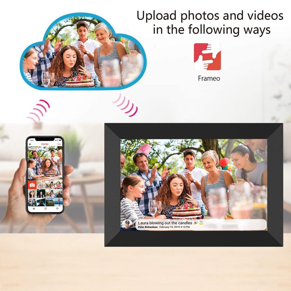 Digital Photo Frame 10.1 inch 1080P HD WiFi Touch Screen App 32GB Video Share
