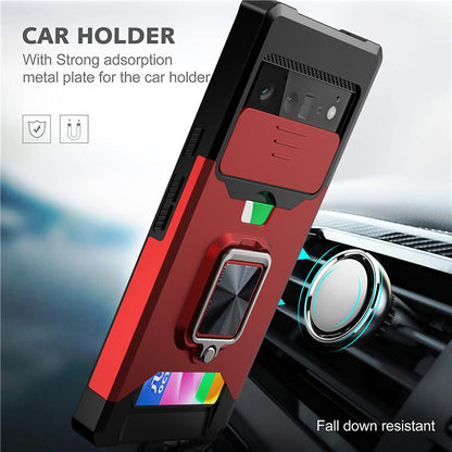 Hybrid Phone Case with Credit Card Holder For Google Pixel 10 9a 9 8 7 6 Pro XL