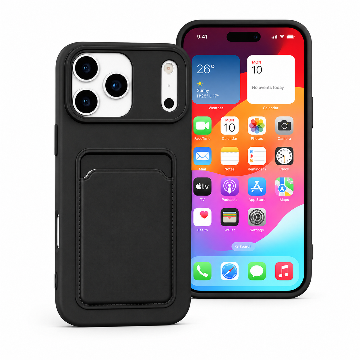 Case For iPhone 17 / 17 Pro Max 17e Wallet Card Holder Shockproof Cover Silicone