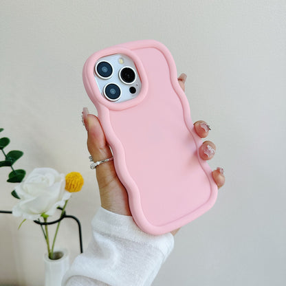 Wavy Candy Colour TPU Case For iPhone 17 16 15 14 13 Soft Shockproof Phone Cover