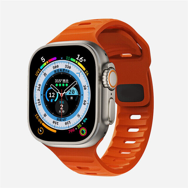 For Apple Watch SILICONE iWatch Strap Band 38 42 44 49 mm Series 10 9 8 Ultra SE