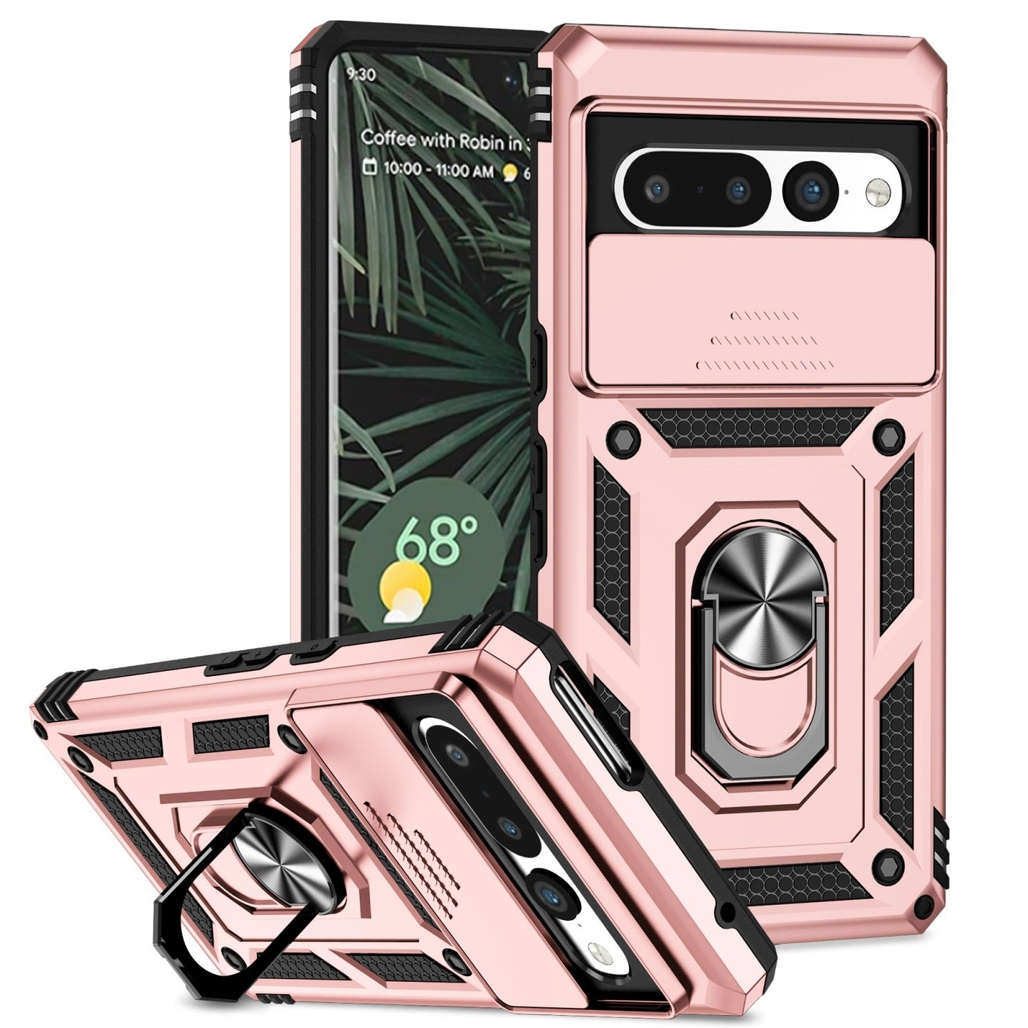 For Google Pixel 7a / 7 / 7 Pro Case Shockproof Rugged Cover Ring Holder Camera