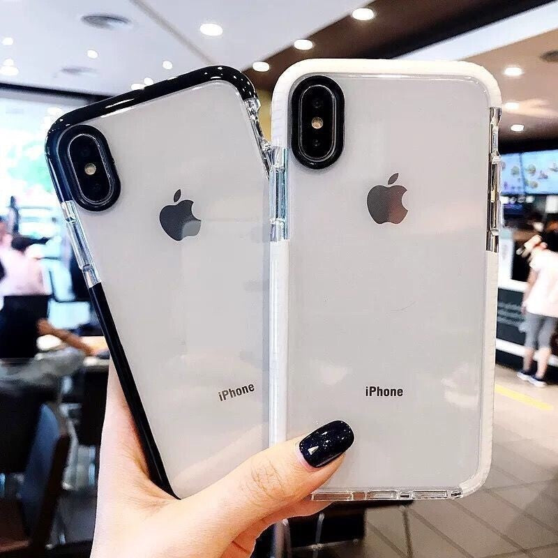 Clear Silicone Shockproof Phone Case Cover iPhone 17 16 15 14 Pro Max Plus 13 12