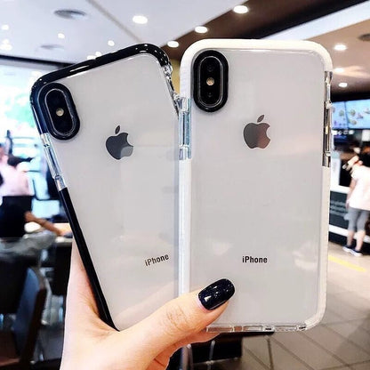 Clear Silicone Shockproof Phone Case Cover iPhone 17 16 15 14 Pro Max Plus 13 12
