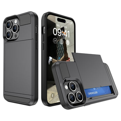 Card Holder Wallet Case Shockproof Hybrid Protective For iPhone 15 Pro Max Plus