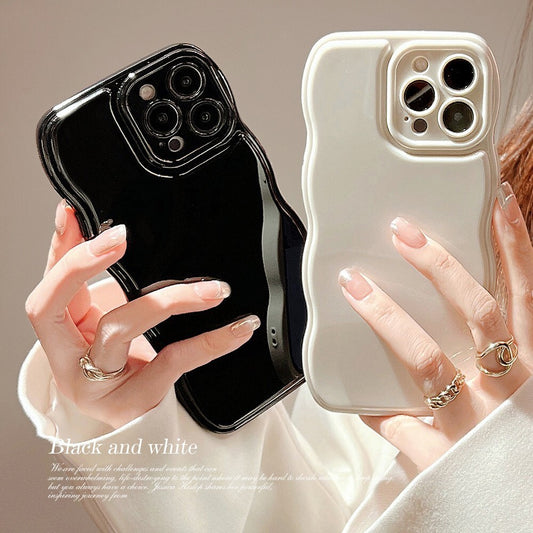 Gloss Wave Shockproof TPU Phone Case Cover iPhone 16 15 14 13 12 11 Pro Max Plus