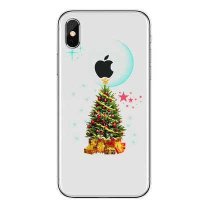Clear Christmas Santa TPU Phone Case Cover Apple iPhone XS Max XR X Plus 11 8 7