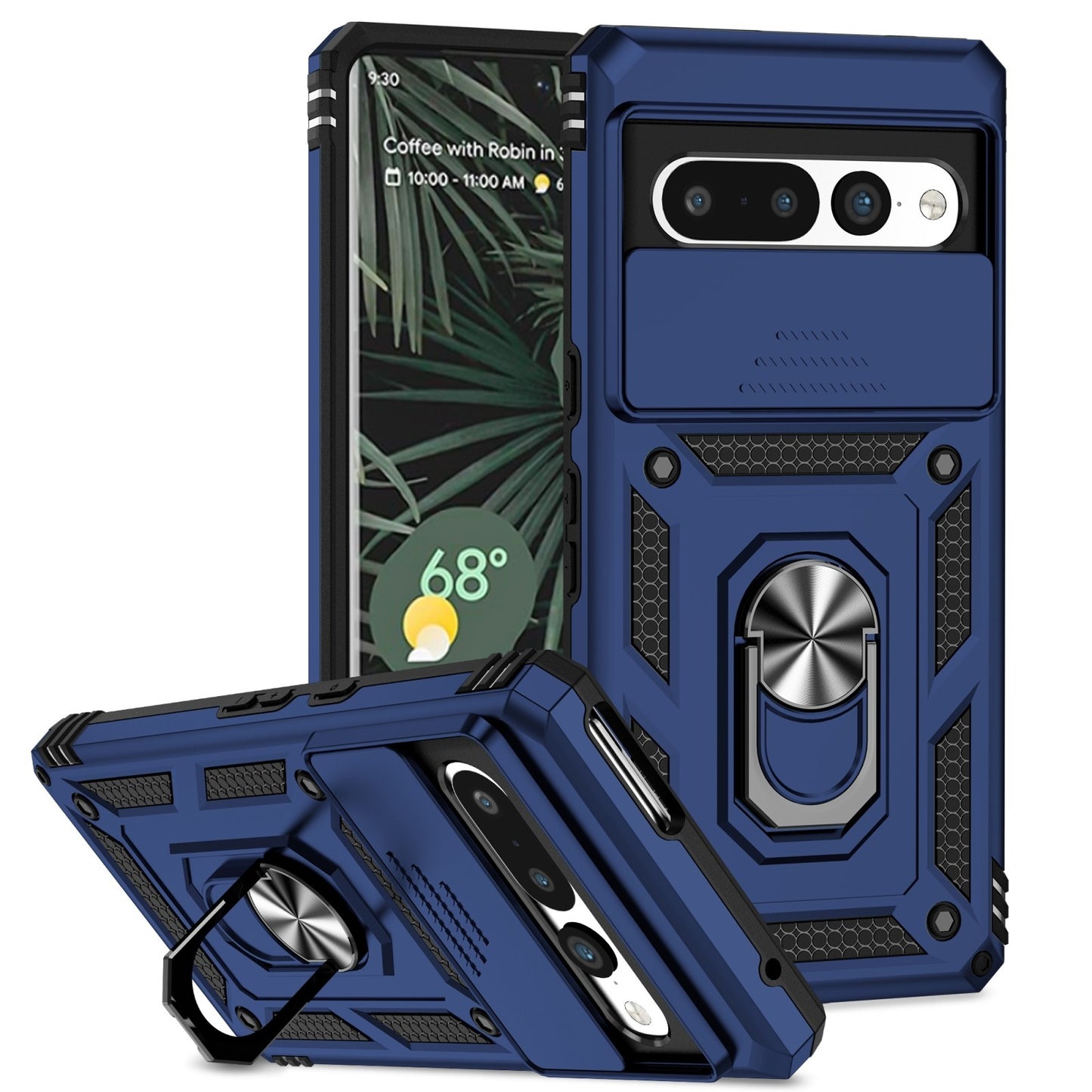 For Google Pixel 7a / 7 / 7 Pro Case Shockproof Rugged Cover Ring Holder Camera