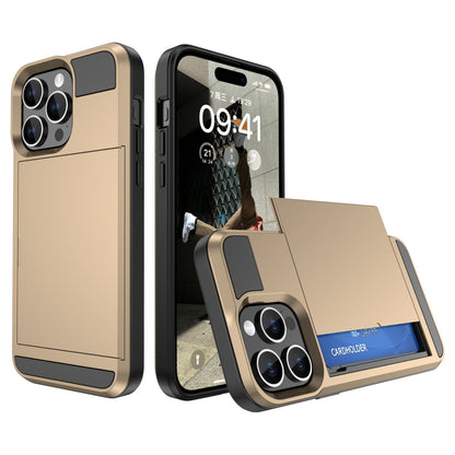 Card Holder Wallet Case Shockproof Hybrid Protective For iPhone 15 Pro Max Plus
