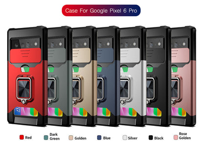 Hybrid Phone Case with Credit Card Holder For Google Pixel 10 9a 9 8 7 6 Pro XL