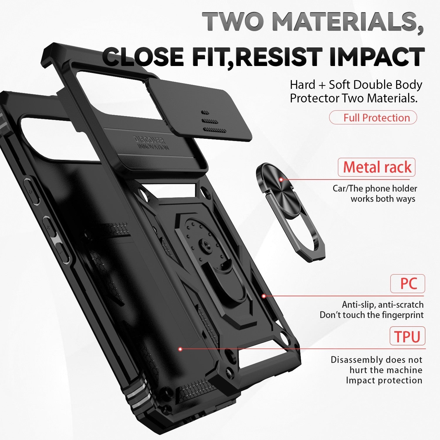 For Google Pixel 9a / 9 Pro XL Case Shockproof Armour Cover Ring Holder Camera