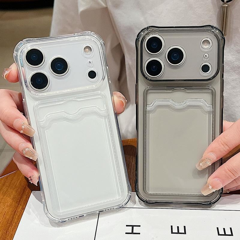 Card Holder Slot Phone Case Cover For Apple iPhone 17 16 15 14 13 Pro Max Plus