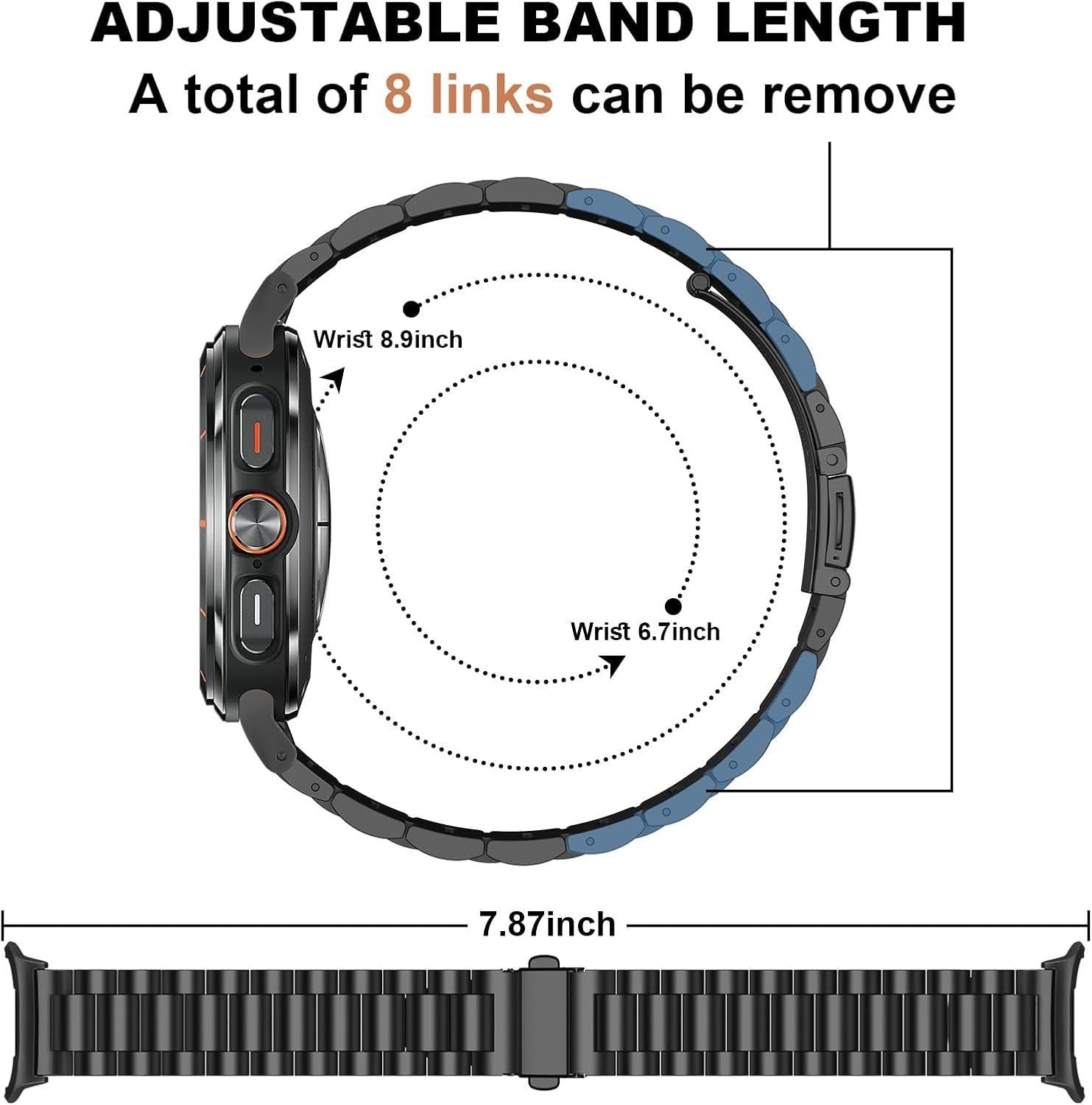 Metal Strap Compatible With Samsung Galaxy Watch 8 40/44/46mm Band Bracelet