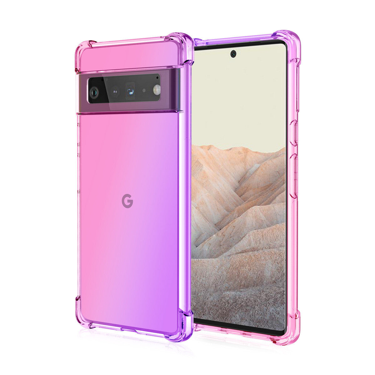 For Google Pixel 8 8A Pro Clear Gradient Slim Silicone Gel Shockproof Case Cover