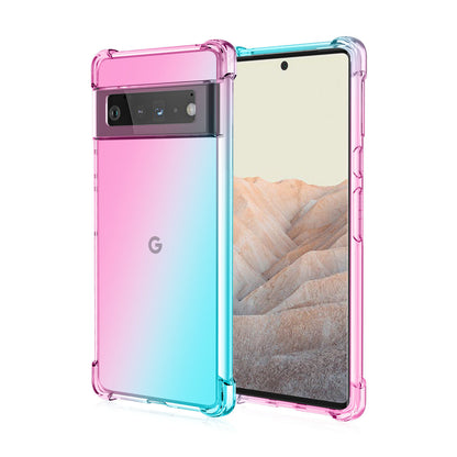For Google Pixel 7 7A Pro Clear Gradient Slim Silicone Gel Shockproof Case Cover