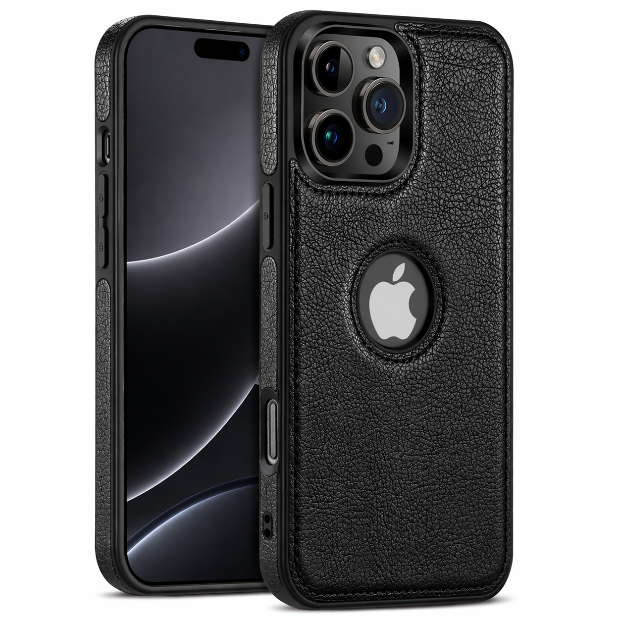 Luxury Leather Case For iPhone 16 Pro Max Plus 16e PU Shockproof Slim Logo Cover