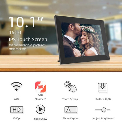 Digital Photo Frame 10.1 inch 1080P HD WiFi Touch Screen App 32GB Video Share