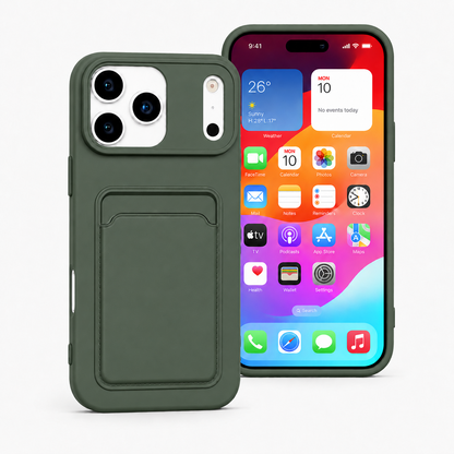Case For iPhone 17 / 17 Pro Max 17e Wallet Card Holder Shockproof Cover Silicone