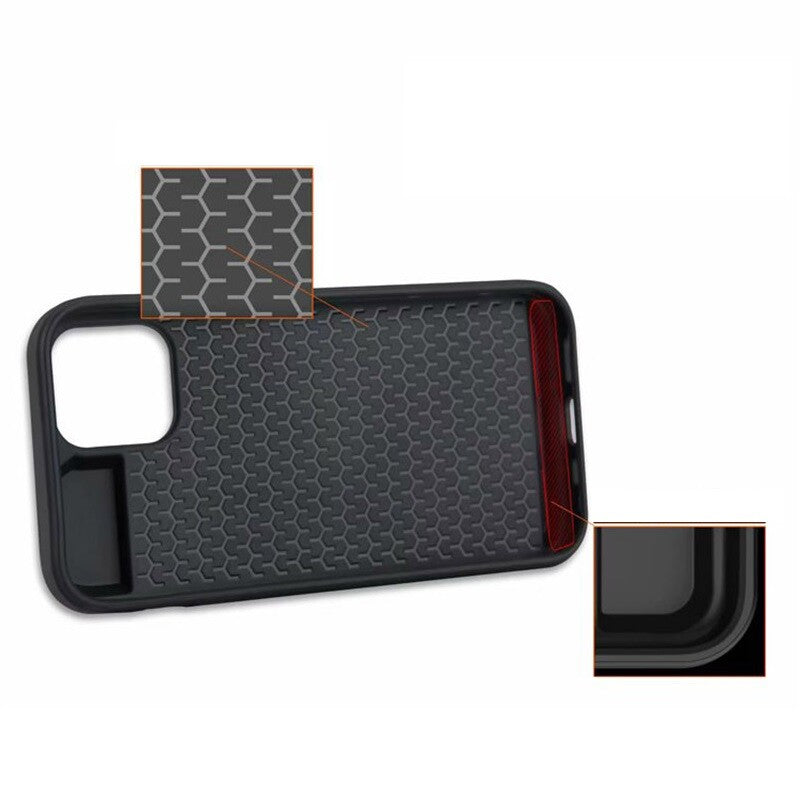 Hybrid Phone Case For iPhone 11 / Pro Max Shockproof Hidden Credit Card Holder
