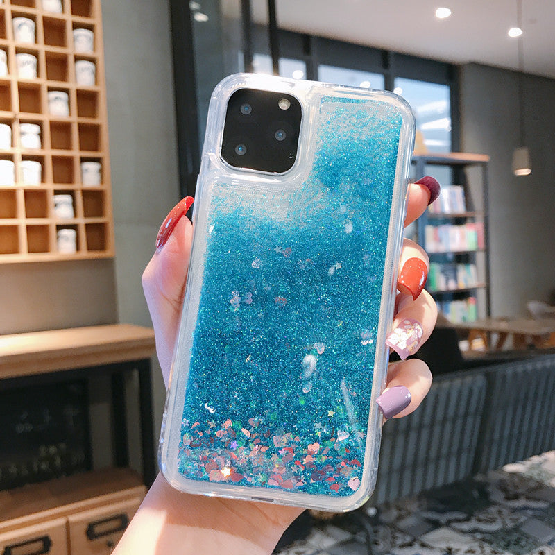 Case For iPhone 17 16 15 14 13 12 Pro Max X Bling Glitter Liquid Gel Phone Cover