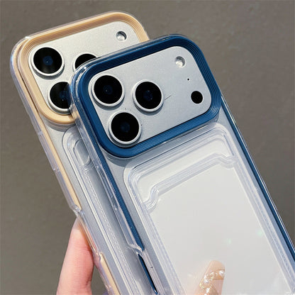 Clear Card Wallet Holder Slot Phone Case Cover For Apple iPhone 17 16 15 Pro Max Plus Air